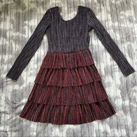 & OTHER STORIES Frills And Glitter Dress Size 10 - Picture 3 of 11